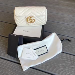 GG Marmont Super mini bag white